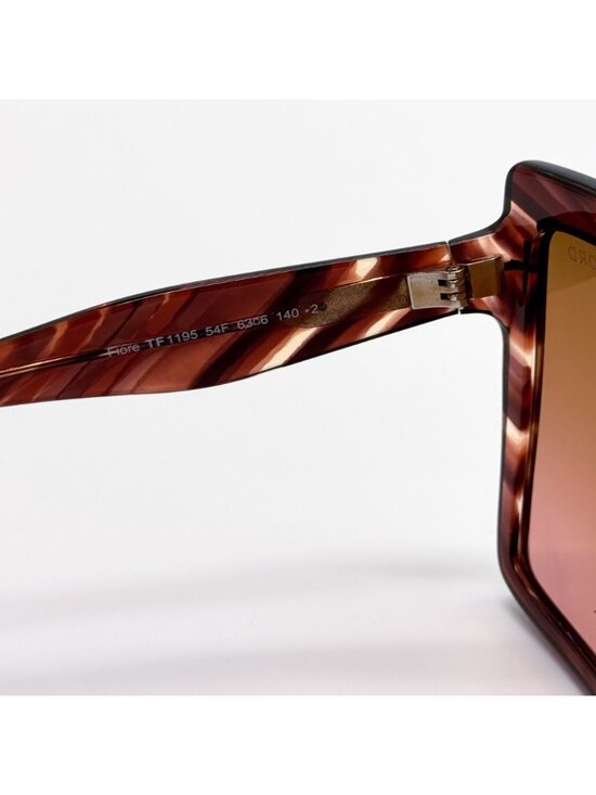 New Tom Ford Fiore TF1195 54F Butterfly Havana Brown Women Sunglasses Authentic